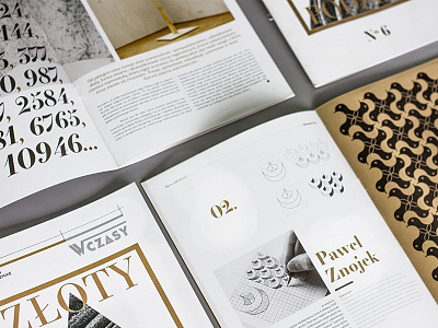 'Wczasy' magazine gold golden ratio indesign layout magazine pantone print publication typography wczasy