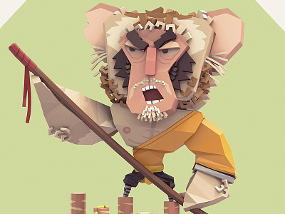 Zodiac Part 1 Monkey 3d lowpoly zodiac