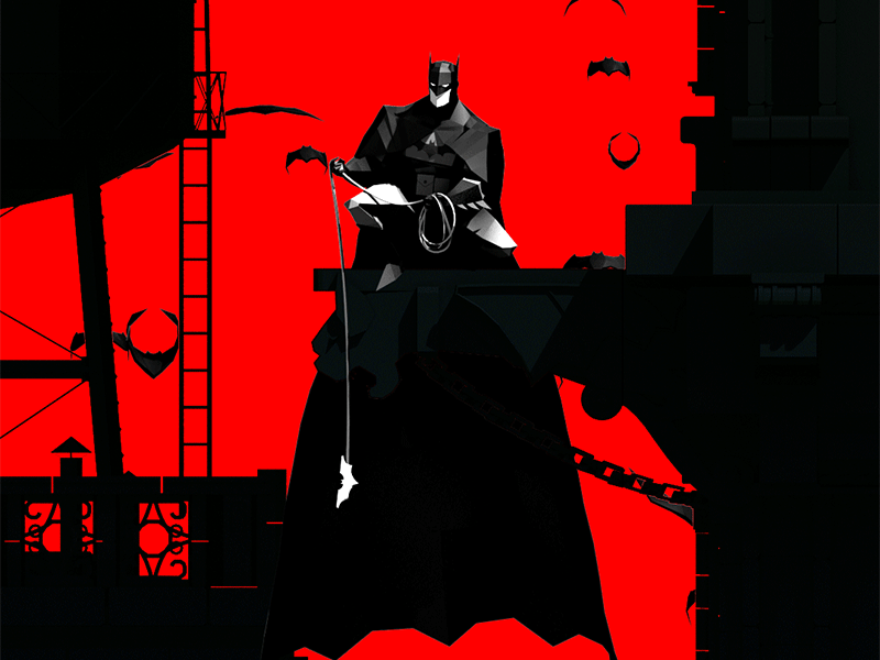 Batman Red 3d 3d animation 3d animation studio 3d illustration batman comic dccomics fanart illustration lowpoly lowpolyart motion