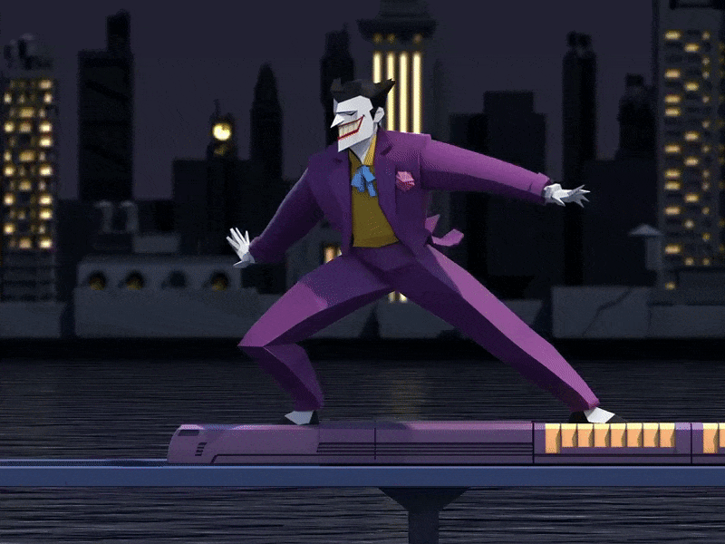 The Joker 3d 3d animation animation batman batmantheanimatedseries comic comics comicsart dccomics fanart lowpoly motion motiongraphic thejoker