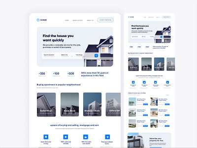 Real Estate project design ui ux web