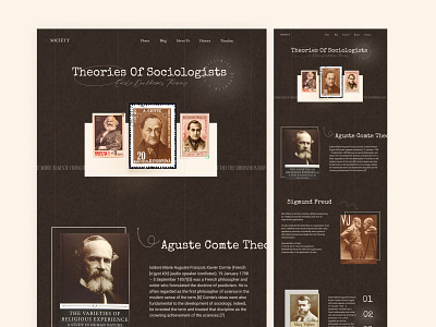 Sociology site design productdesign ui ux web