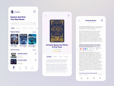 Mobile Reading App design productdesign ui ux web