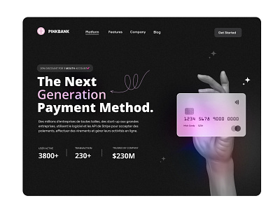 Banking Landing Page banking design finacial landing page payment ui user interface ux website