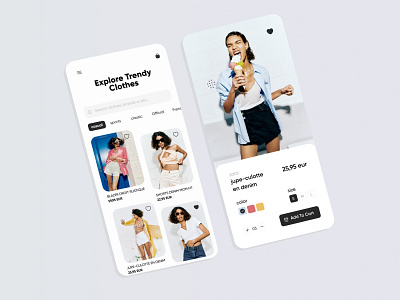 Fashion Ecommerce Application app design productdesign ui