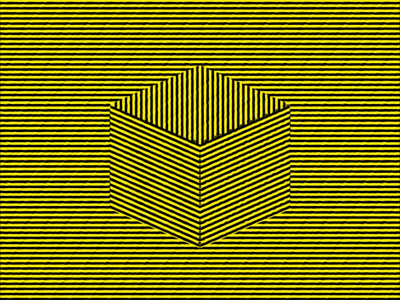 lines - cube 3d abstract illustration lines pattern texture yellow