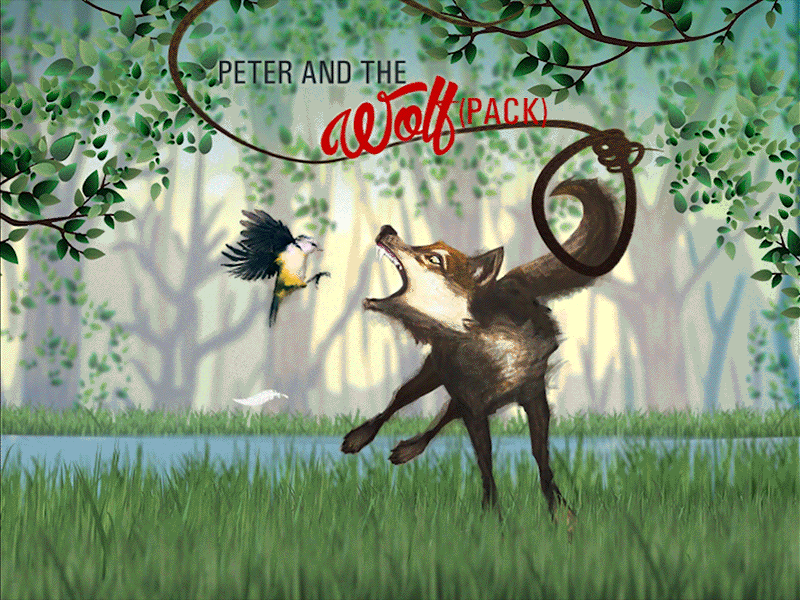 Peter and the Wolf (Pack) creative direction gif graphic design illustration