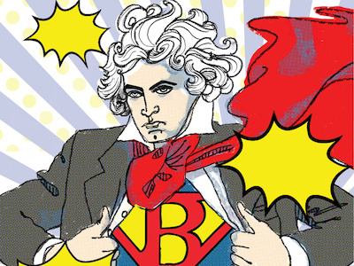 Super Beethoven creative direction graphic design illustration