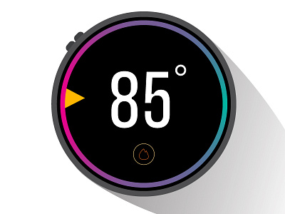 020 Thermostat Widget dailyui icon thermostat widget ui ux