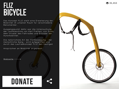 032 Crowdfunding Card 032 bike crowdfunding dailyui donate fliz fundraising kickstarter startup ui ux