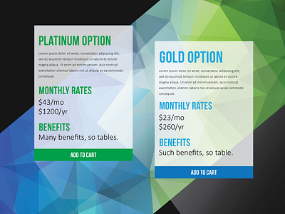 040 Pricing Table