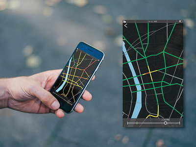 Traffic Patterns App app map traffic traffic app ui ux