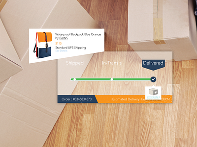086 Order Progress 086 dailyui delivery online shopping order progress package tracking tracking widget