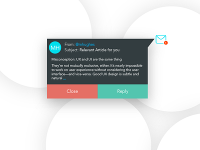 099 Message Notification 099 app dailyui email message message notification messenger notification social ui ux