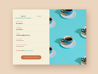 DailyUI #001 - Sign Up