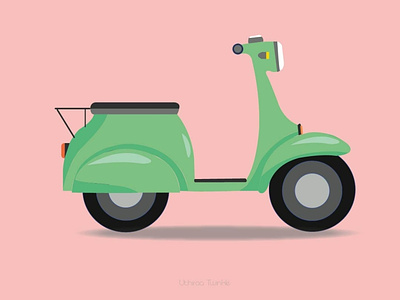 Go Green design designer designwithmushroom graphic design greenbike greenscooter illustration illustrationart imagestory scooter scooterillustration scooty twinkletale vector