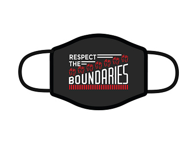 RespectThe Boundaries boundaries clean covid 19 custom type feet illustration mask