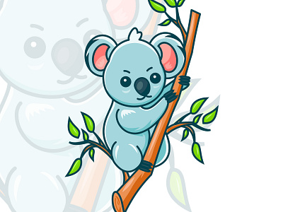 Cute koala blue and green clean design clean illustration cute animal cute art cute illustration cute koala flat color flat illustration koala koala illustration trendy trendy illustration trendy t shirt design