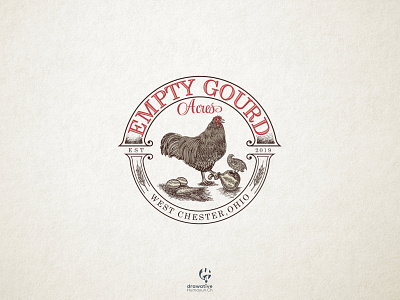 Classic Vintage Whimsical logo design for the suburban farm. agriculture logo chicken classic design classic logo countryside family farm farm farming hand drawn handmade hen logo design old fashioned rustic vector vector art vector illustration vintage vintage design vintage logo