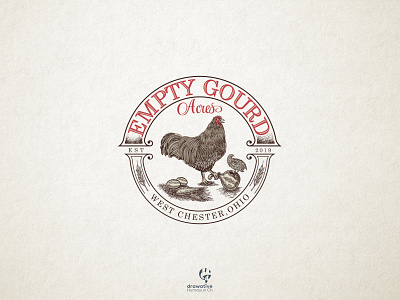 Classic Vintage Whimsical logo design for the suburban farm.