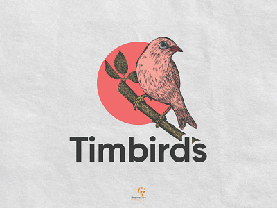 Timbirds outdor art plants logo. bird bird logo branding classic elegant illustrative logo illutrtaion outdoor shopisticated vintage logo wooden