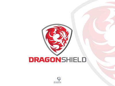 Dragon shield logo design