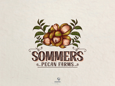 Retro style logo illustration for agriculture