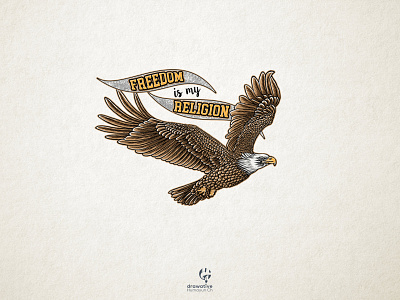 Retro style eagle illustration branding classic custom type design illustration logo logo design ui vector vintage design