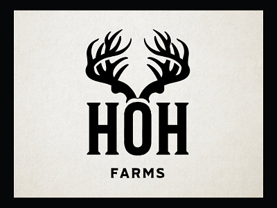 Simple antler illustration logo design