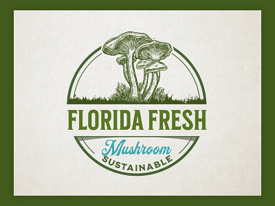 A vintage logo design for the Mushroom! branding classic custom type design florida fresh graphic design illustration logo logo design mushroom nature ui vector vintage vintage design