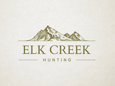 Engraving hunting logo design