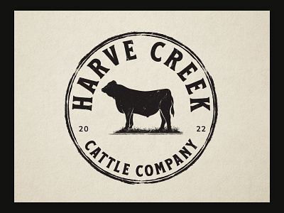 Vintage logo design for the cattle company!