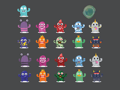 Monsters character design game game design illustration monsters