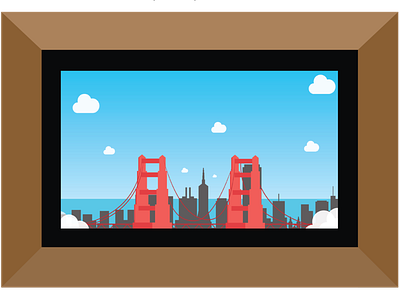 Frame Golden Gate Bridge education golden gate bridge graphic design illustration math san francisco visual design