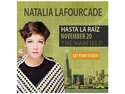 Natalia Lafourcade concert flyer photoshop