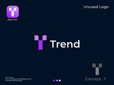 Trend Logo Concept, T Letter logo,Unused Logo