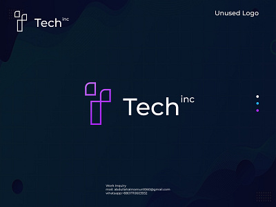 Tech Logo Concept, Unused logo,Branding,letter T