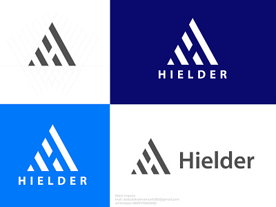 Concept  H - fashion logo concept and grid