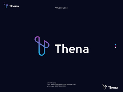 Thena Logo Concept, Unused logo,Branding,letter T