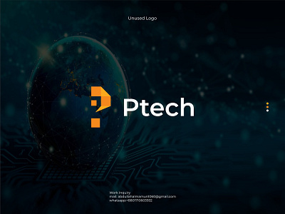 Ptech Logo, Unused logo,Branding,letter P,Tech logo,technology a b c d e f g h i j k l m n branding business logo colorful logo design graphic design illustration letter mark logo mordenlogo o p q r s t w x y z p letter popular tech tech logo technology vector