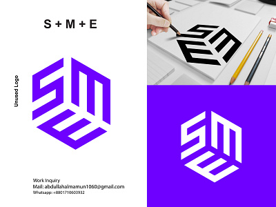 SME logo,unused, modern, minimal, letter logo