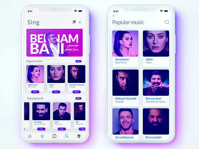 Canto app karaoke ui ux