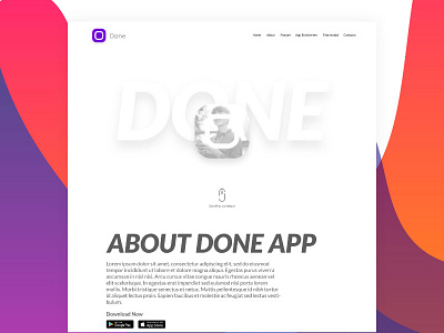 Done-website app done landing landingpage ui