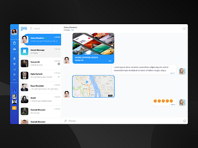 stars Messenger messenger ui adobexd ux