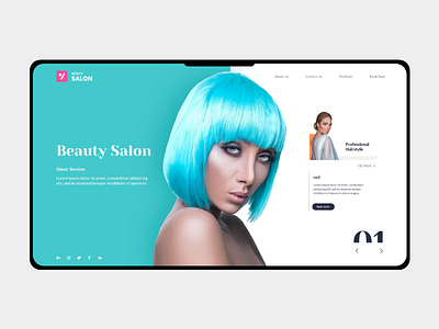 beauty salon beauty gaphic ui ux