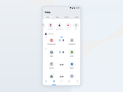 Soccer adobexd football app ui uiux