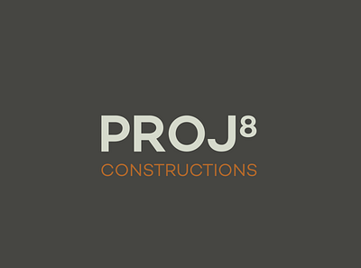 Proj8 Constructions branding graphic design logo