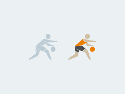 Bsktbll ball basketball glyph grey icon olympics orange simple sport