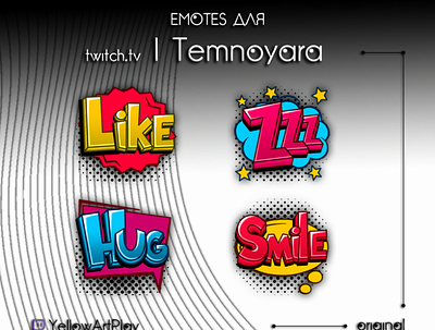 EMOTE for Streamer - Temnoyara ^) branding design emote icon illustration logo smile twitch смайлы