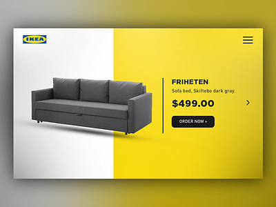 Daily UI #003 - IKEA Landing Page advert daily design homepage ikea landing page ui ux web